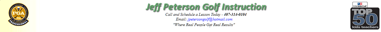 Jeff Peterson is a practicing PGA Professional and a Top 50 Kids Teacher